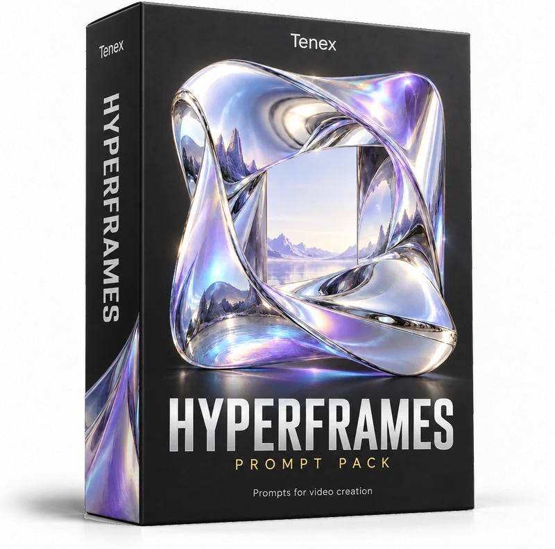 Tenex HyperFrames Prompt Pack box art